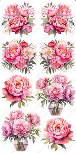 PINK PEONIES - Yard Card Signs by JYS International