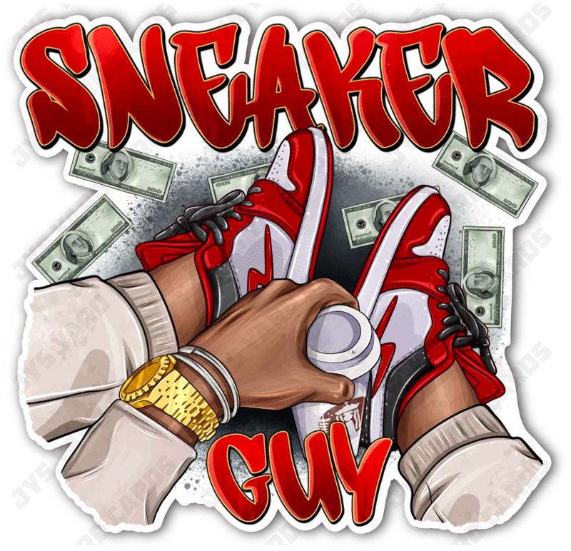 SNEAKER GUY: RED - Yard Card Signs by JYS International