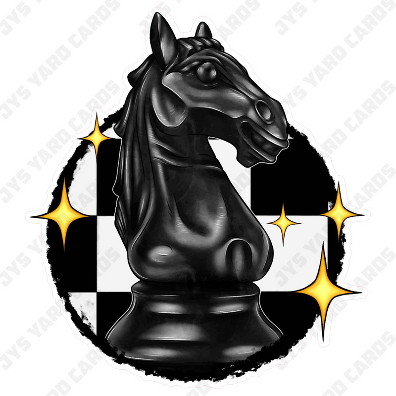 CHESS KNIGHT - Yard Card Signs by JYS International