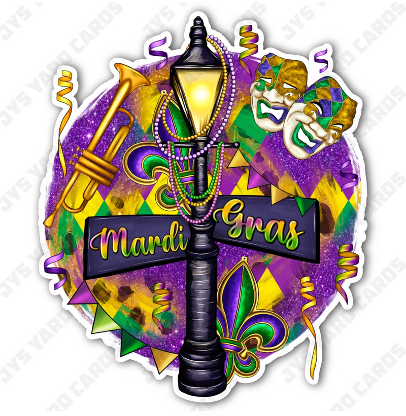 MARDI GRAS STREET - Yard Card Signs by JYS International