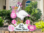 BABY STORK (4FT): PINK - Yard Card Signs by JYS International