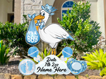 PERSONALIZED STORK (4FT): LIGHT BLUE - Yard Card Signs by JYS International