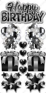 JAZZY QUICK SET: BLACK & SILVER - Yard Card Signs by JYS International