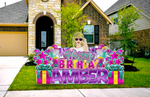 JAZZY QUICK SET: Hot Pink, Yellow, Purple & Teal - Yard Card Signs by JYS International