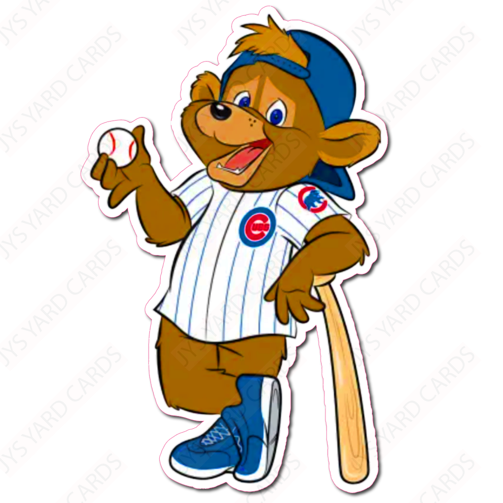 CUBS BASEBALL MASCOT - Yard Card Signs by JYS International