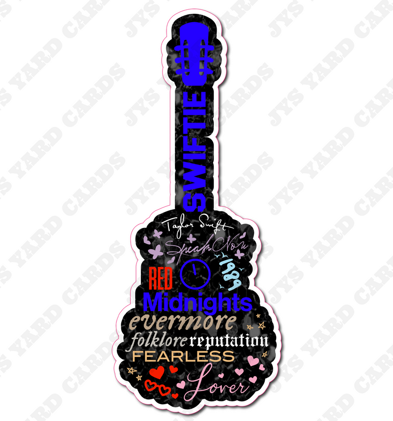 SWIFTIE GUITAR 1 - Yard Card Signs by JYS International