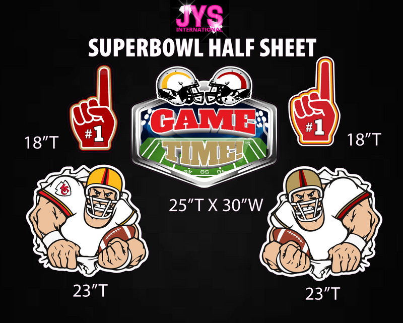 SUPERBOWL: HALF SHEET - Yard Card Signs by JYS International