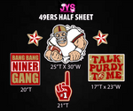 49ers: HALF SHEET - Yard Card Signs by JYS International