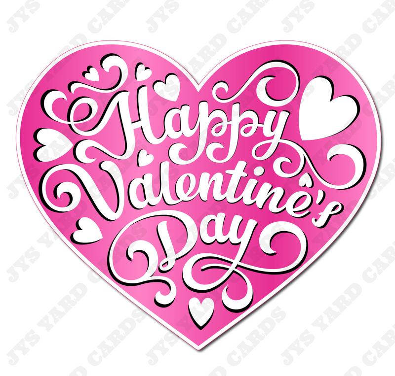 VALENTINE'S HEART STATEMENT: PINK - Yard Card Signs by JYS International