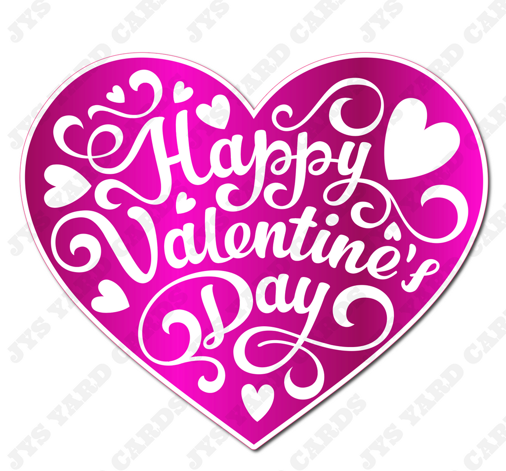 VALENTINE'S HEART STATEMENT: HOT PINK - Yard Card Signs by JYS International