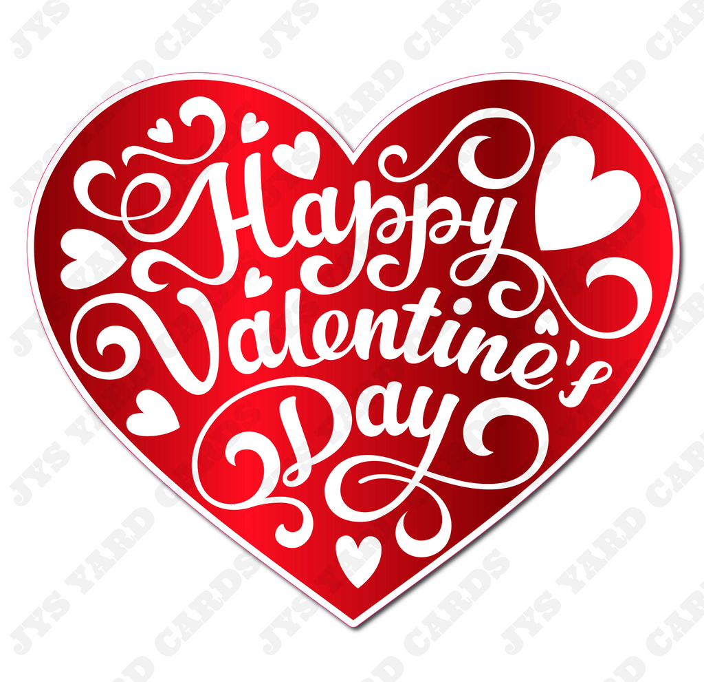 VALENTINE'S HEART STATEMENT: RED - Yard Card Signs by JYS International