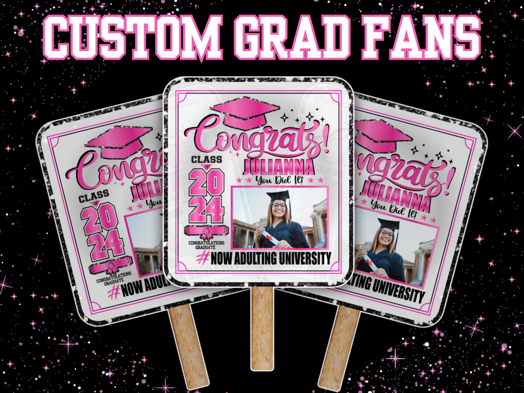 CONGRATS GRAD FAN: SINGLES - Yard Card Signs by JYS International