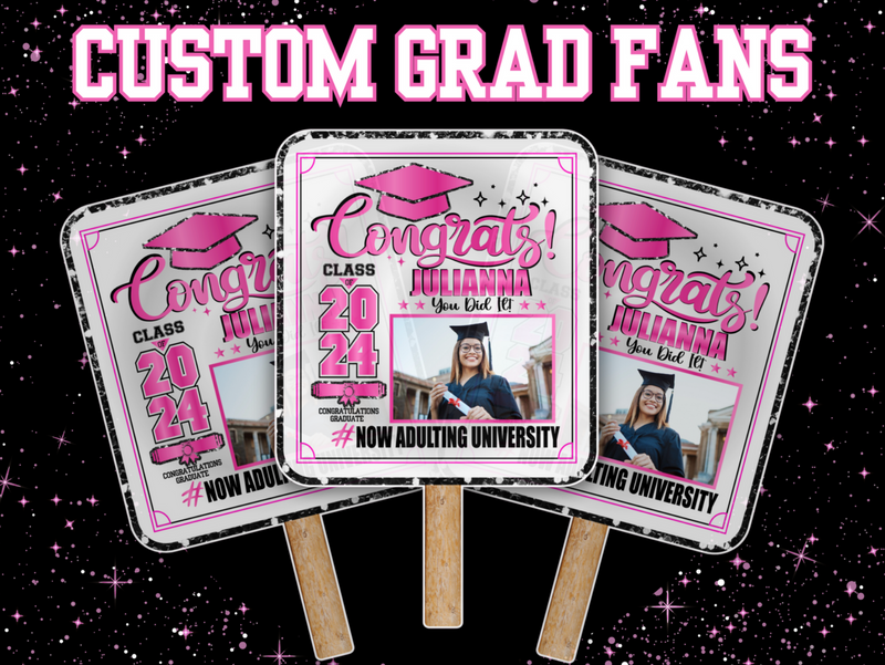 CONGRATS GRAD FAN: MULTI-PACK - Yard Card Signs by JYS International