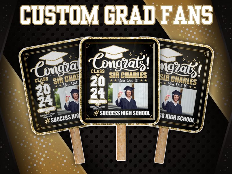 CONGRATS GRAD FAN: MULTI-PACK - Yard Card Signs by JYS International