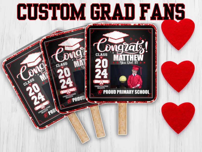 CONGRATS GRAD FAN: MULTI-PACK - Yard Card Signs by JYS International