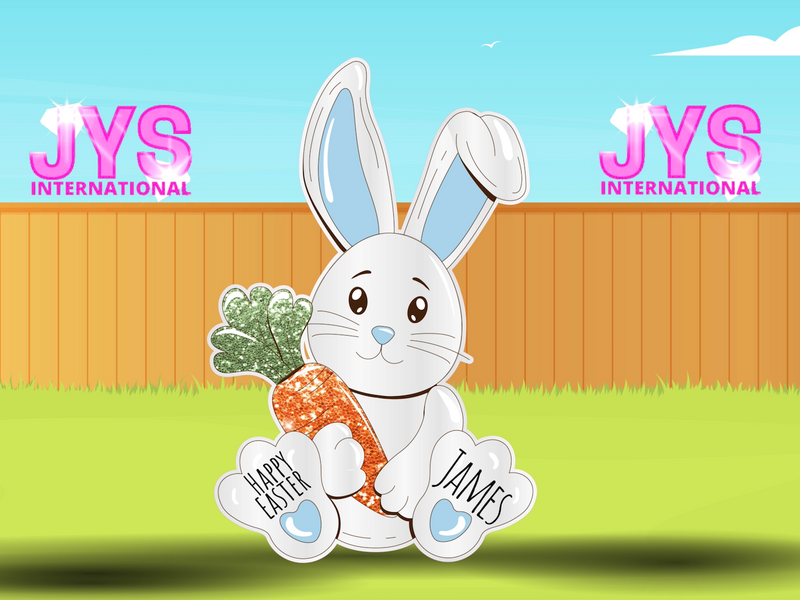 PERSONALIZED BUNNY: MULTI- PACK - Yard Card Signs by JYS International