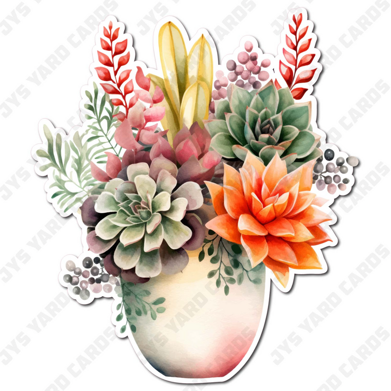 SUCCULENT 1 - Yard Card Signs by JYS International