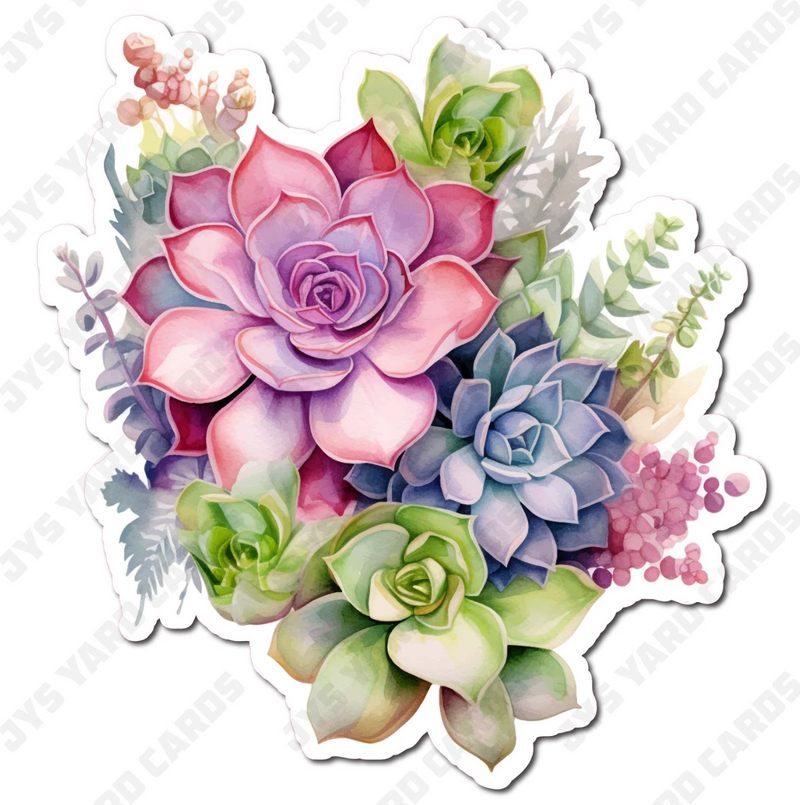 SUCCULENT 3 - Yard Card Signs by JYS International