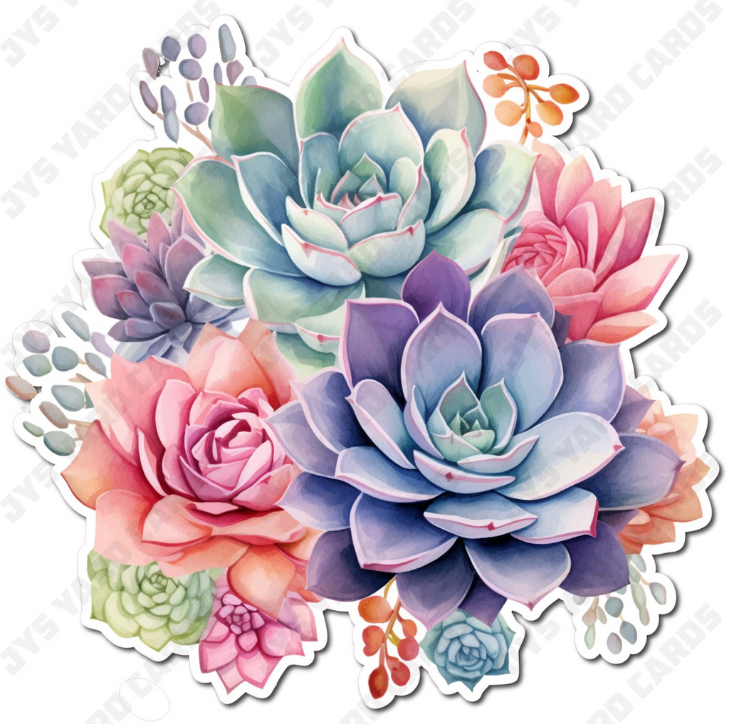 SUCCULENT 5 - Yard Card Signs by JYS International