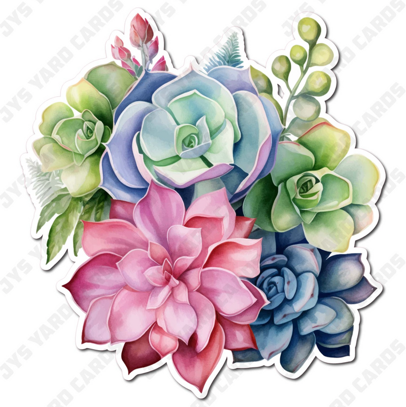 SUCCULENT 8 - Yard Card Signs by JYS International