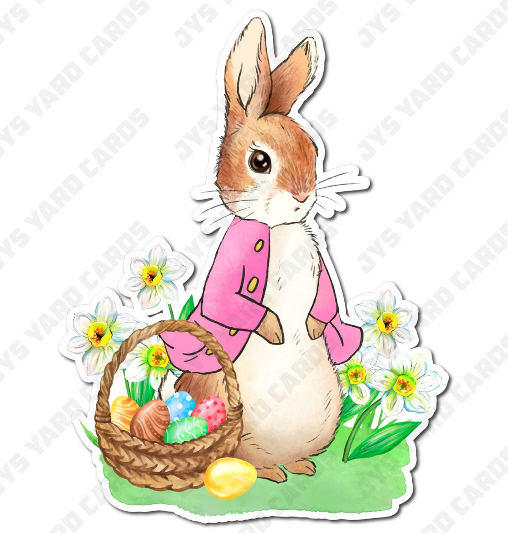 FLOPSY RABBIT: BASKET - Yard Card Signs by JYS International