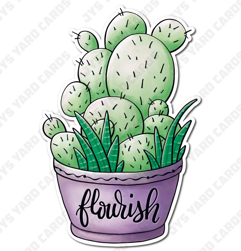 FLOURISH SUCCULENT - Yard Card Signs by JYS International