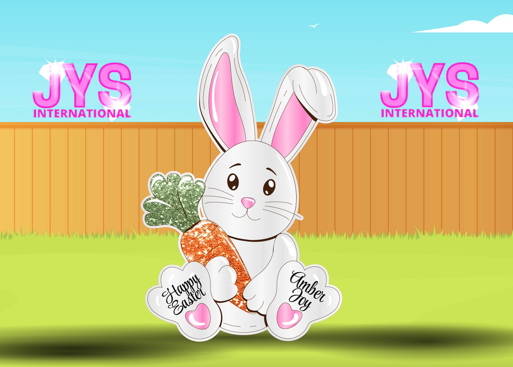 PERSONALIZED BUNNY: MULTI- PACK - Yard Card Signs by JYS International