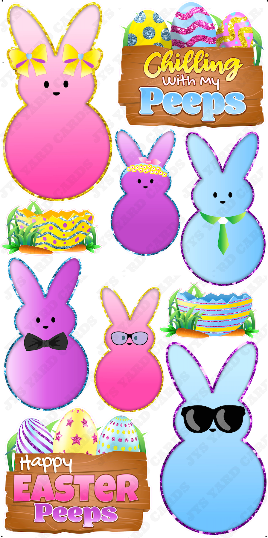 EASTER PEEPS - Yard Card Signs by JYS International