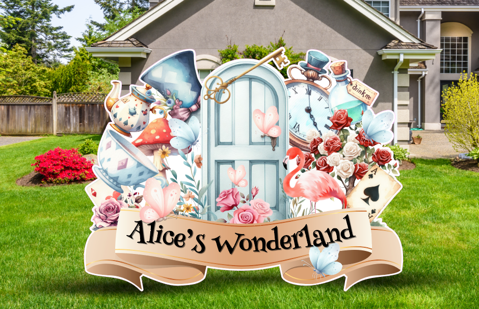 WONDERLAND THEME - Yard Card Signs by JYS International