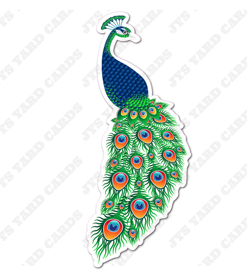 PEACOCK - Yard Card Signs by JYS International