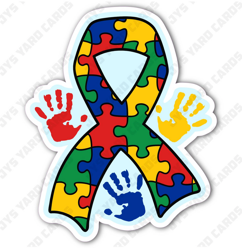 AUTISM RIBBON - Yard Card Signs by JYS International