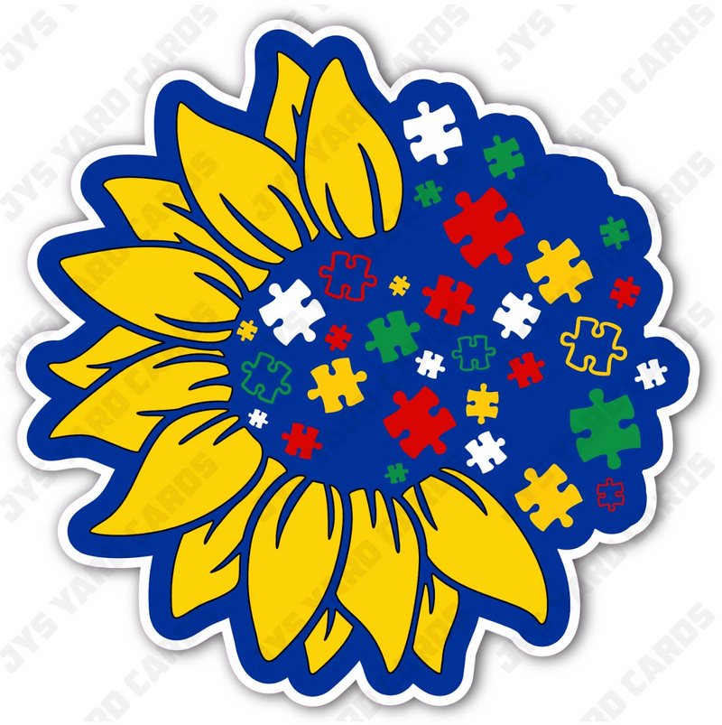 AUTISM SUNFLOWER - Yard Card Signs by JYS International