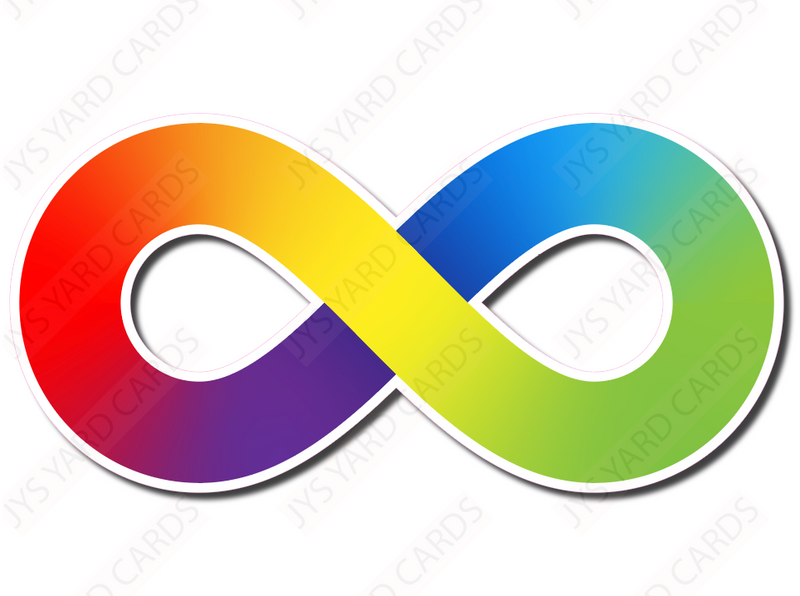 AUTISM INFINITY SYMBOL - Yard Card Signs by JYS International