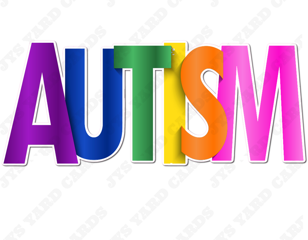 AUTISM LETTERS - Yard Card Signs by JYS International