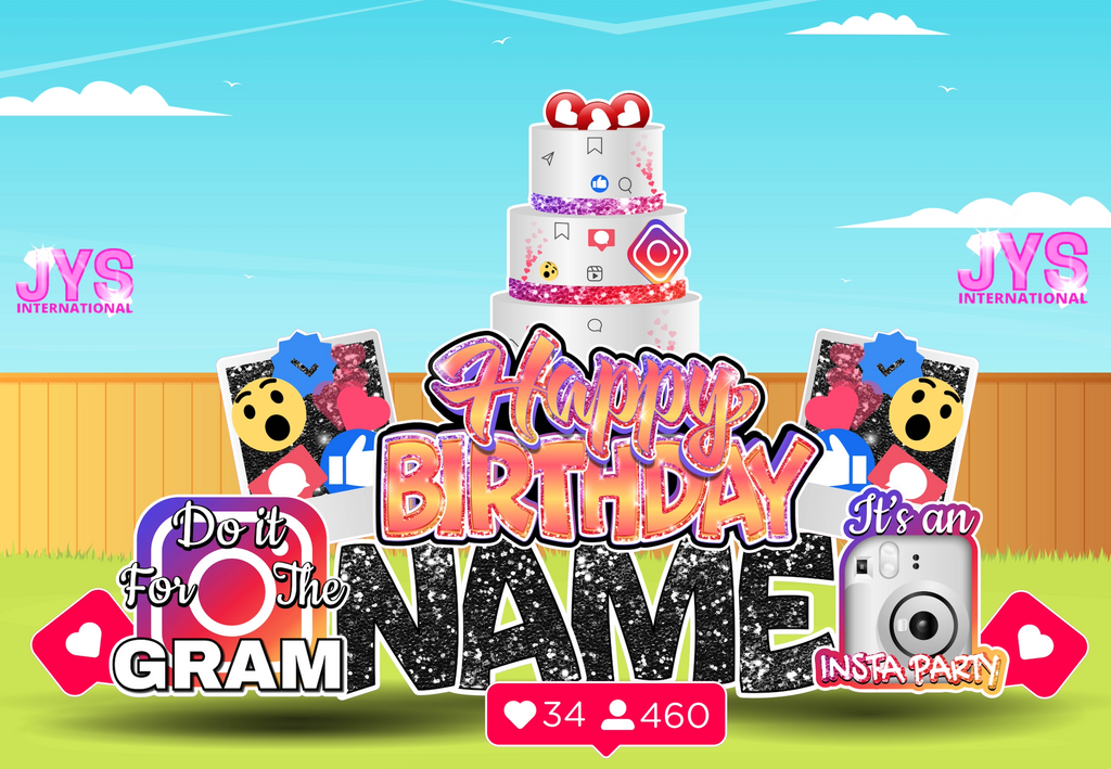 HBD INSTAGRAM THEME - Yard Card Signs by JYS International