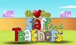 WE LOVE OUR TEACHERS & STAFF: SCHOOL THEMED - Yard Card Signs by JYS International