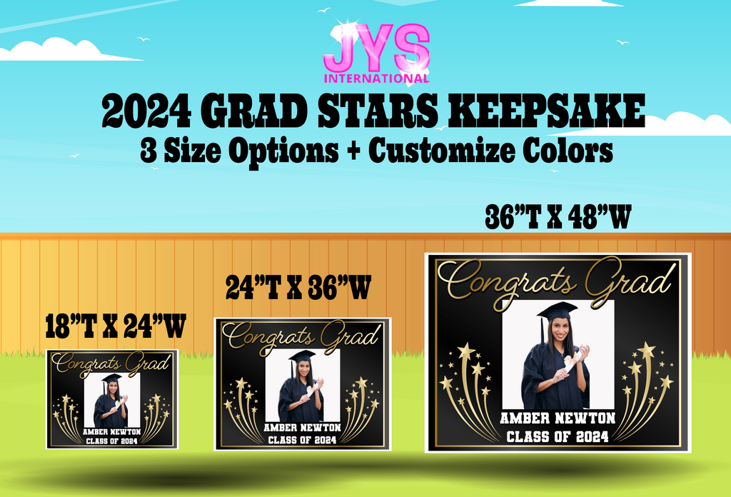 GRAD STARS PHOTO KEEPSAKE: MULTI-PACKS - Yard Card Signs by JYS International