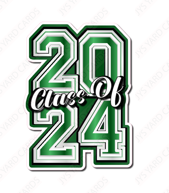 CLASS OF 2024 Keepsake: Pick Your Colors - Yard Card Signs by JYS International