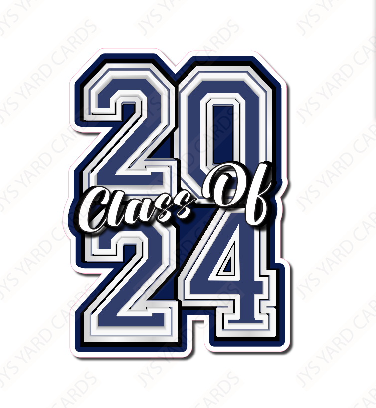 CLASS OF 2024: NAVY - Yard Card Signs by JYS International