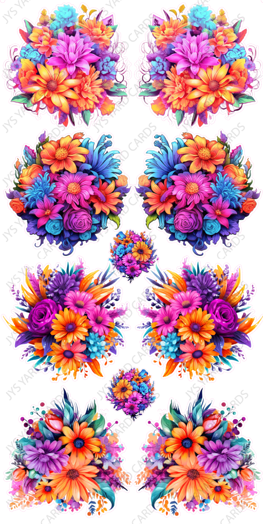 BRIGHT SUMMER FLORALS - Yard Card Signs by JYS International