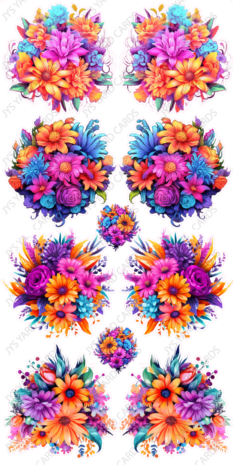 BRIGHT SUMMER FLORALS - Yard Card Signs by JYS International