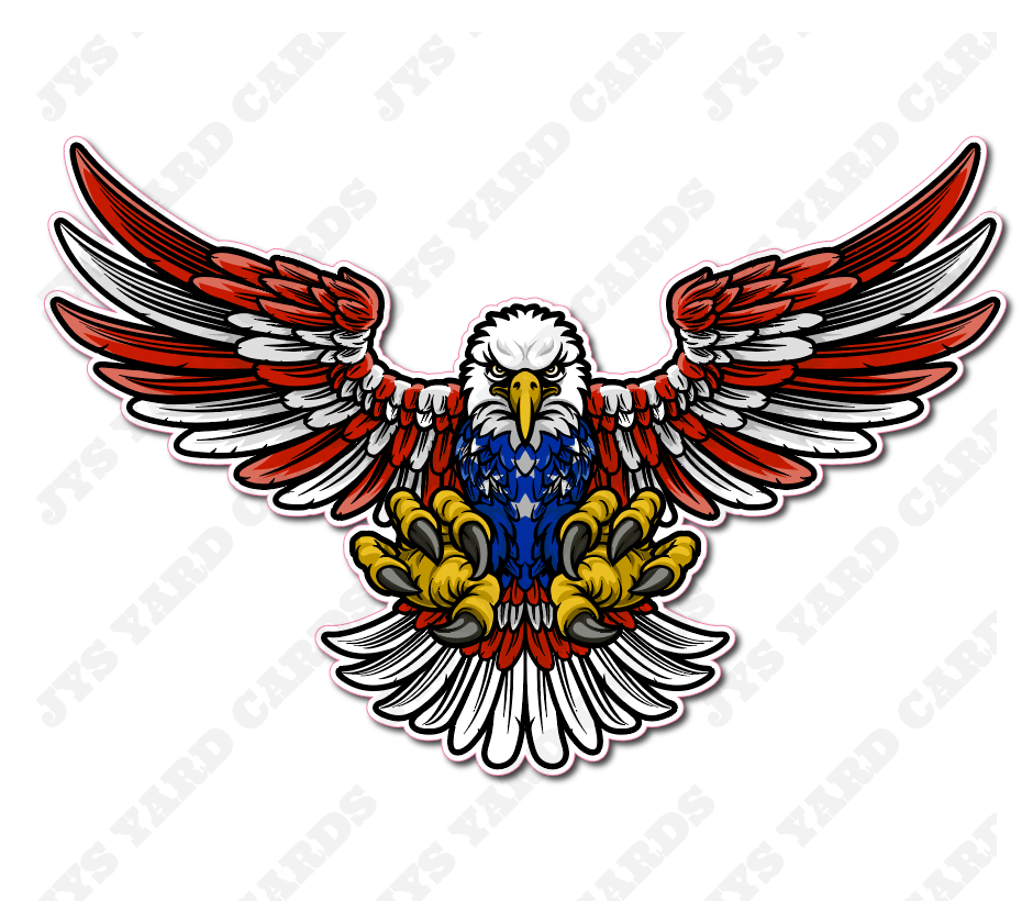 PATRIOTIC EAGLE - Yard Card Signs by JYS International