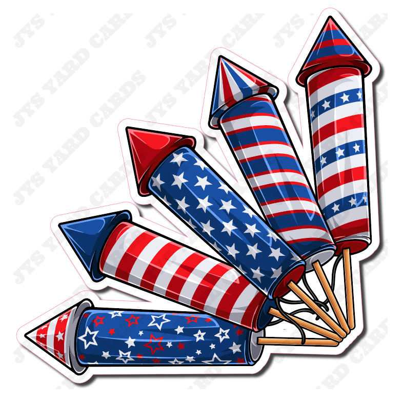 FIREWORK CLUSTER: LEFT/RIGHT - Yard Card Signs by JYS International