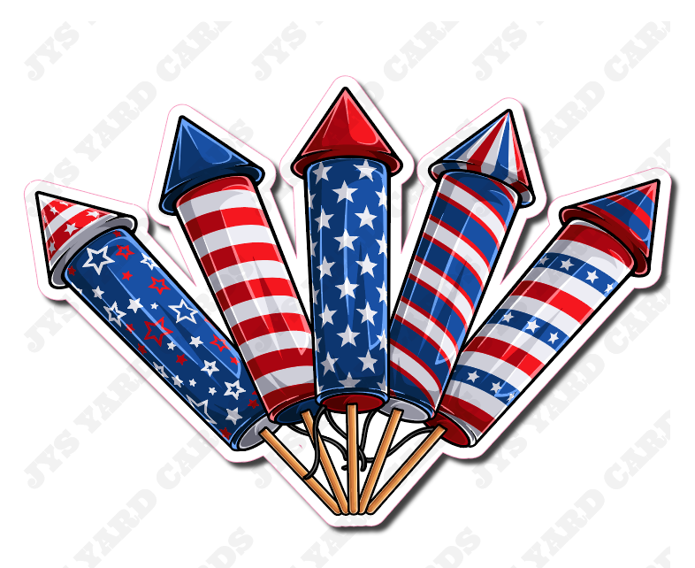 FIREWORK CLUSTER: TOP - Yard Card Signs by JYS International