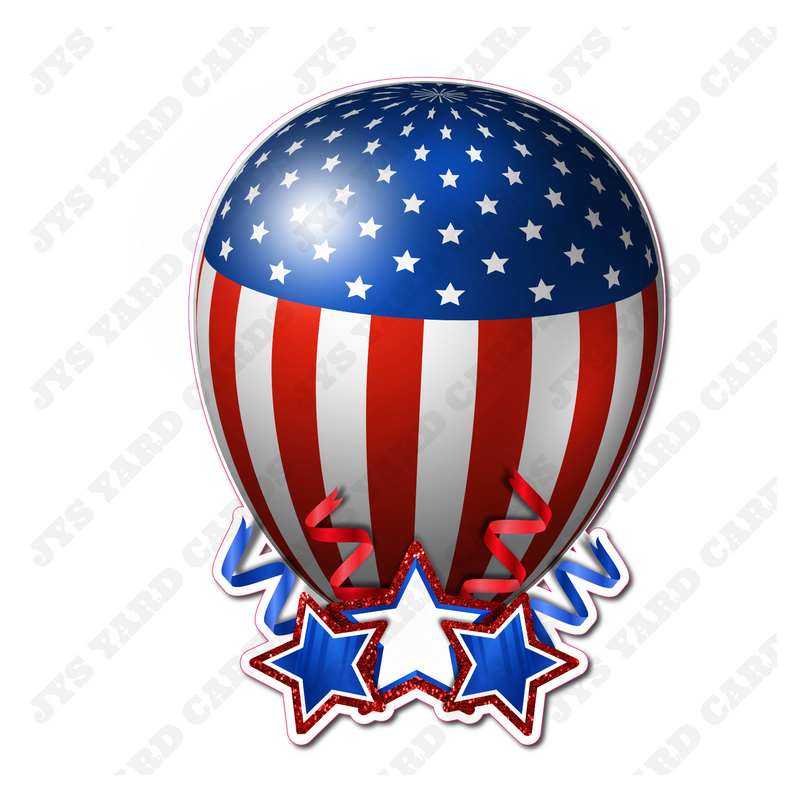 INDIVIDUAL PATRIOTIC BALLOON - Yard Card Signs by JYS International