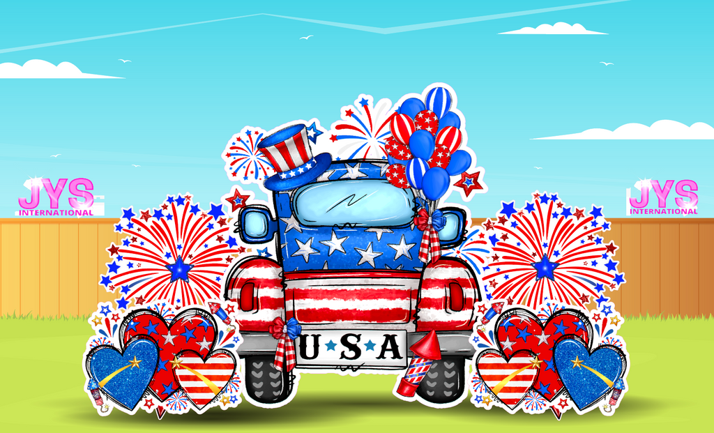 USA TRUCK THEME - Yard Card Signs by JYS International