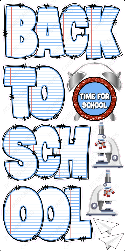 NOTEBOOK BACK TO SCHOOL EZ SET - Yard Card Signs by JYS International