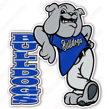 STANDING BULLDOG MASCOT - Yard Card Signs by JYS International