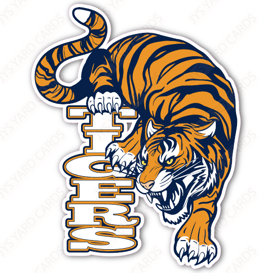 STANDING TIGER MASCOT - Yard Card Signs by JYS International