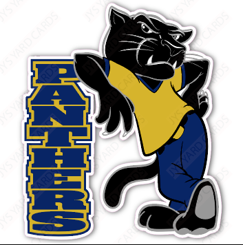 STANDING PANTHER 2 MASCOT - Yard Card Signs by JYS International